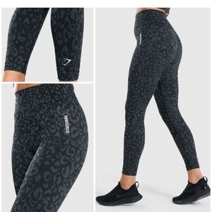 Gymshark Women's Charcoal Leopard Leggings